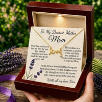 Personalized Love Necklace for Wife Girlfriend, Custom Name Necklace Gift with Message Card, Anniversary Birthday Jewelry Gift for Her