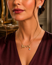 Personalized Love Necklace for Wife Girlfriend, Custom Name Necklace Gift with Message Card, Anniversary Birthday Jewelry Gift for Her