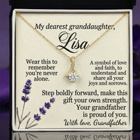 Personalized To My Granddaughter Necklace from Grandpa, Custom Name Jewelry Gift for Granddaughter, Birthday Graduation Gift from Grandfather