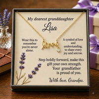 Personalized To My Granddaughter Necklace, Custom Name Jewelry Gift for Granddaughter, Birthday Graduation Gift