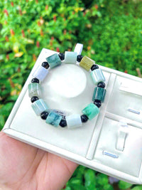 Thumbnail for GREEN JADE BRACELET, 12MM, CARVING BEADS HANDMADE, GEMSTONE, GOOD LUCK, GIFT FOR HIM, BEST FOR HUSBAND, DAD