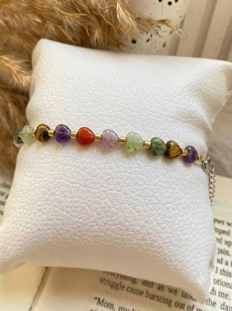 Custom Granddaughter Bracelet, Personalized Heart Crystal Bracelet, To My Granddaughter Gift Box, Meaningful Birthday Christmas Gift For Her