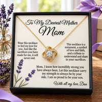 Personalized Love Necklace for MOM, Custom Name Necklace Gift with Message Card, Anniversary Birthday Jewelry Gift for Her