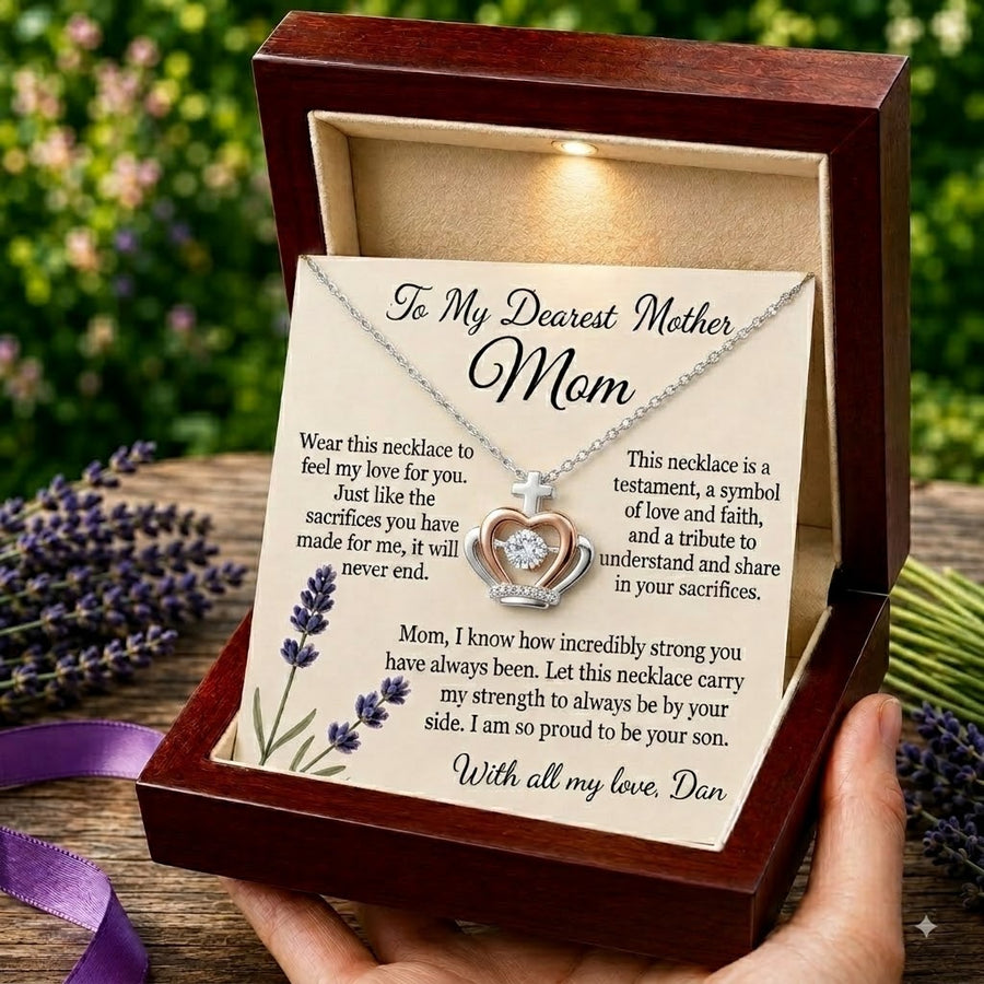 Personalized Love Necklace for Wife Girlfriend, Custom Name Necklace Gift with Message Card, Anniversary Birthday Jewelry Gift for Her