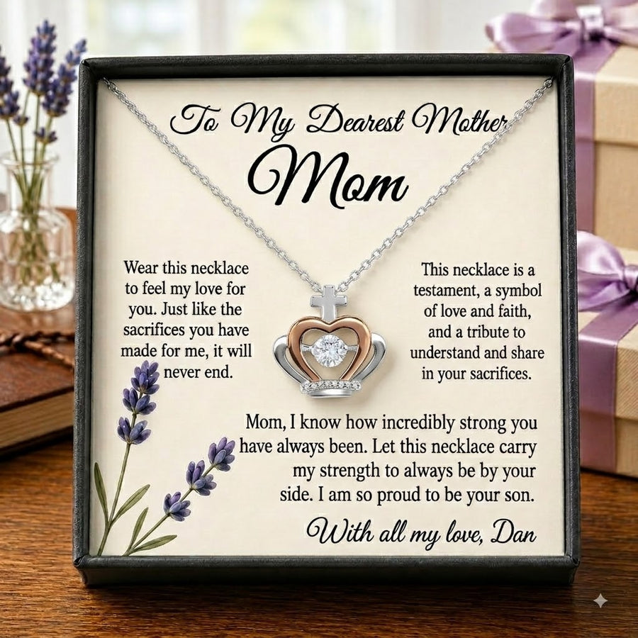 Personalized Love Necklace for Wife Girlfriend, Custom Name Necklace Gift with Message Card, Anniversary Birthday Jewelry Gift for Her