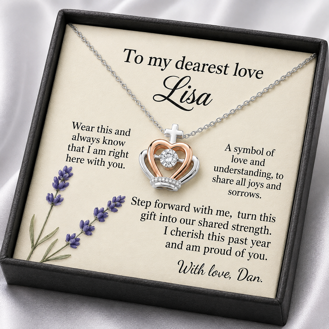 Personalized Name Necklace for Wife Girlfriend - Free Engraving & Gift Box