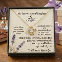 Personalized To My Granddaughter Necklace from Grandpa, Custom Name Jewelry Gift for Granddaughter, Birthday Graduation Gift from Grandfather