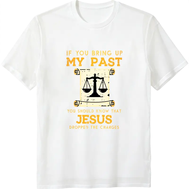 Jesus Dropped The Charges T-Shirt – Christian Faith Graphic Tee, Unisex Cotton Top
