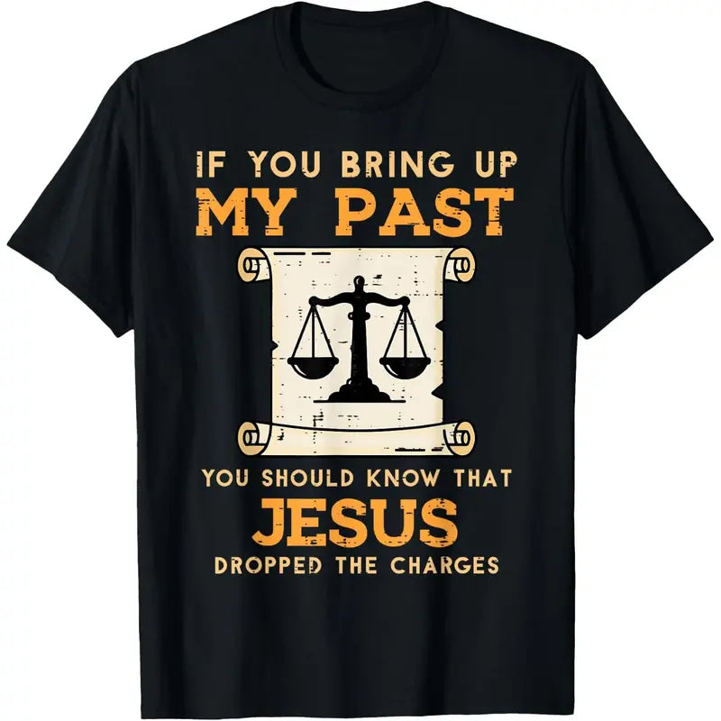 Jesus Dropped The Charges T-Shirt – Christian Faith Graphic Tee, Unisex Cotton Top