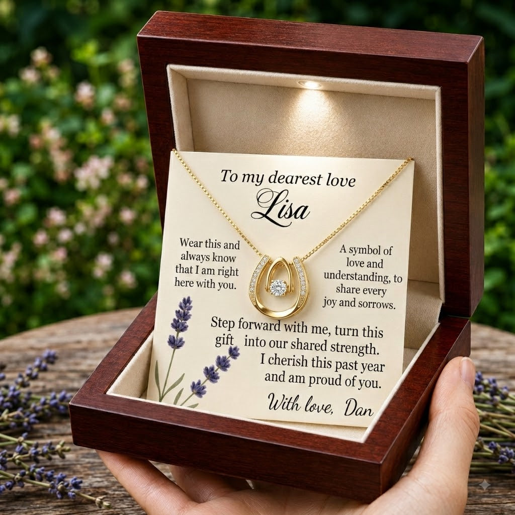 Personalized Name Necklace for Wife Girlfriend - Free Engraving & Gift Box