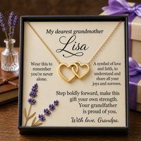 Personalized Name Necklace for Granddaughter - Free Engraving & Gift Box