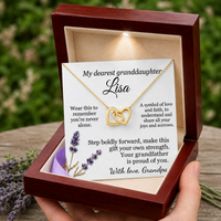 Personalized Name Necklace for Granddaughter - Free Engraving & Gift Box