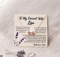 Personalized Love Necklace for Wife or Girlfriend, Custom Name Necklace Gift with Message Card, Anniversary Birthday Jewelry Gift for Her