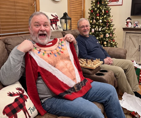 Santa Bare - Chest Sweater