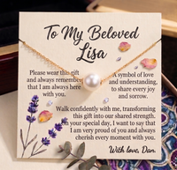 Personalized Love Necklace for Wife or Girlfriend, Custom Name Necklace Gift with Message Card, Anniversary Birthday Jewelry Gift for Her