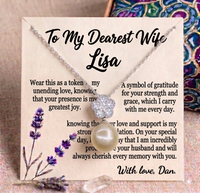 Personalized Love Necklace for Wife or Girlfriend, Custom Name Necklace Gift with Message Card, Anniversary Birthday Jewelry Gift for Her
