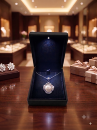 Art Deco Pearl Pendant Necklace for Women, Luxury Self-Purchase Jewelry, Classic Floral Pearl Necklace