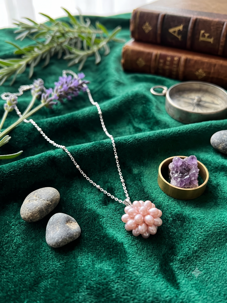 Cluster Pearl Ball Pendant Necklace for Women, Luxury Self-Reward Jewelry Gift, Elegant Multi-Pearl Cluster Necklace for Yourself