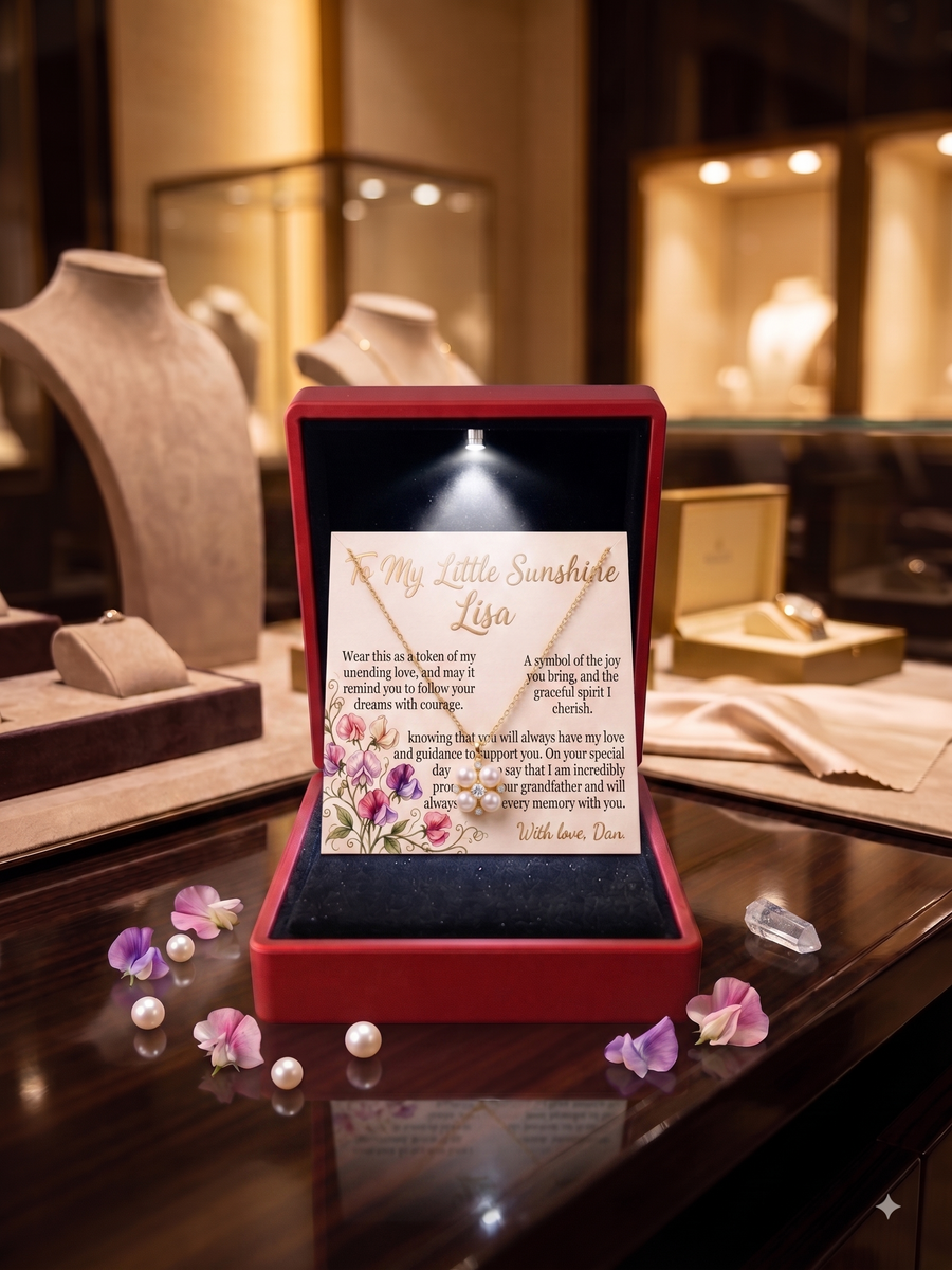 Personalized Love Necklace for Daugter, Custom Name Necklace Gift with Message Card, Anniversary Birthday Jewelry Gift for Her