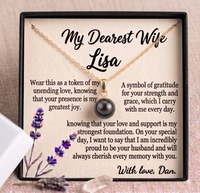Personalized Love Necklace for Wife or Girlfriend, Custom Name Necklace Gift with Message Card, Anniversary Birthday Jewelry Gift for Her