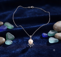 Whimsical White Pearl Pendant Necklace, Luxury Self-Reward Jewelry for Women, Unique Necklace Gift for Yourself