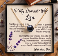 Personalized Love Necklace for Wife or Girlfriend, Custom Name Necklace Gift with Message Card, Anniversary Birthday Jewelry Gift for Her