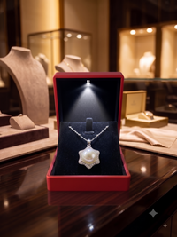 Geometric Star Pearl Pendant Necklace for Women, Luxury Self-Purchase Jewelry, Classic Hexagon Necklace