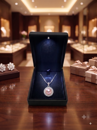 Crown Pearl Pendant Necklace for Women, Luxury Self-Purchase Jewelry, Classic Gemstone Necklace Gift for Yourself