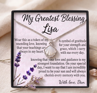 Personalized Love Necklace for Mom, Custom Name Necklace Gift with Message Card, Anniversary Birthday Jewelry Gift for Her