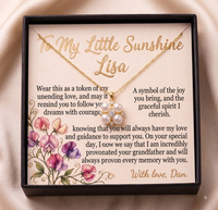 Personalized Love Necklace for Daugter, Custom Name Necklace Gift with Message Card, Anniversary Birthday Jewelry Gift for Her