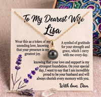Personalized Love Necklace for Wife or Girlfriend, Custom Name Necklace Gift with Message Card, Anniversary Birthday Jewelry Gift for Her