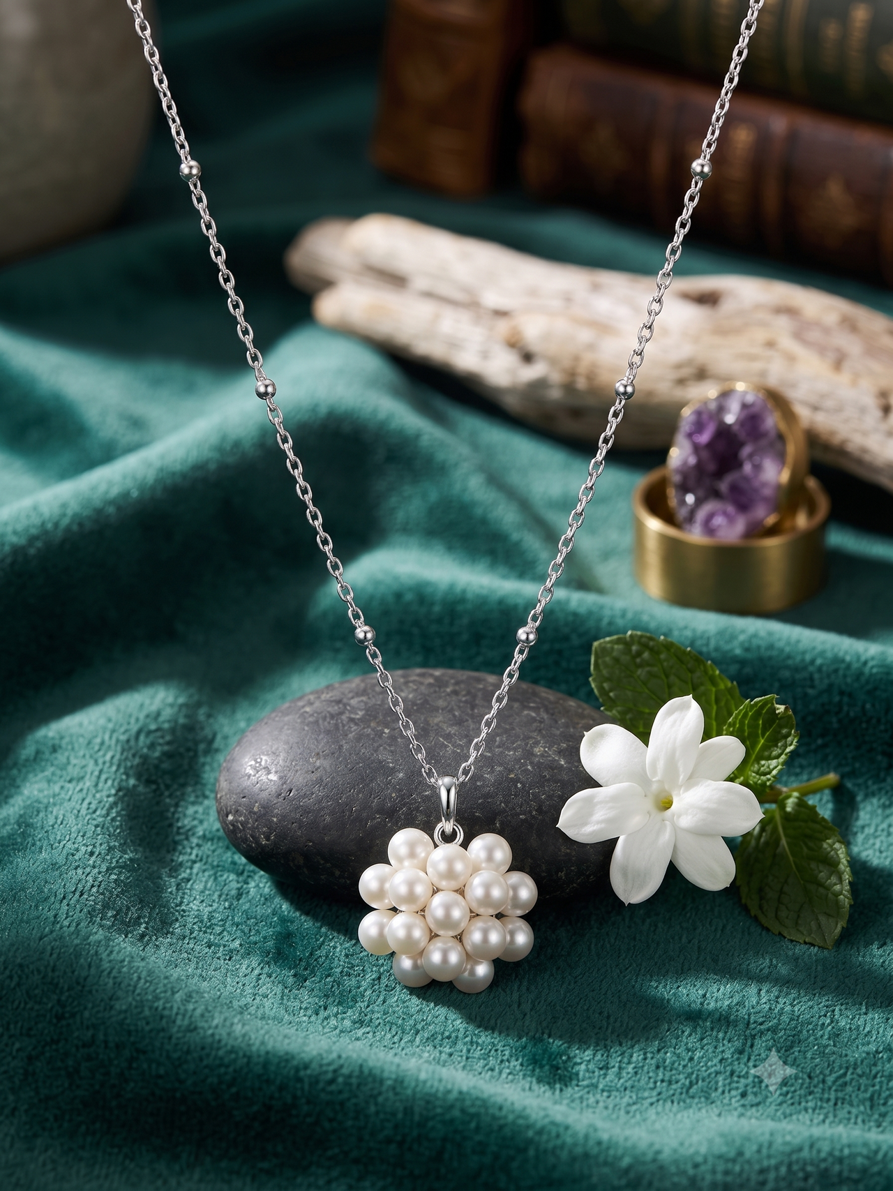 Cluster Pearl Ball Pendant Necklace, Luxury Self-Reward Jewelry for Women, Elegant Multi-Pearl Necklace Gift for Yourself