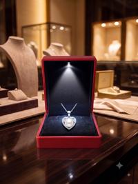 Heart-Shaped White Pearl Pendant Necklace, Luxury Self-Reward Jewelry for Women, Romantic Heart Necklace Gift for Yourself