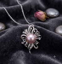 Pink Pearl Pendant Necklace for Women, Elegant Self-Reward Jewelry Gift, Timeless Everyday Jewelry for Her