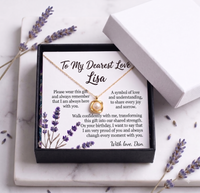 Personalized Love Necklace for Wife or Girlfriend, Custom Name Necklace Gift with Message Card, Anniversary Birthday Jewelry Gift for Her