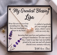Personalized Love Knot Necklace for Mom, Custom Name Necklace Gift with Message Card, Anniversary Birthday Jewelry Gift for Her