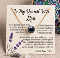 Personalized Love Necklace for Wife or Girlfriend, Custom Name Necklace Gift with Message Card, Anniversary Birthday Jewelry Gift for Her