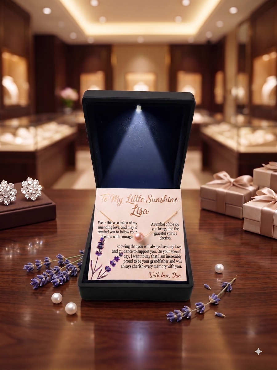Personalized Love Necklace for Daugter, Custom Name Necklace Gift with Message Card, Anniversary Birthday Jewelry Gift for Her