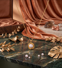 Gold Braided White Pearl Pendant Necklace, Luxury Self-Reward Jewelry for Women, Elegant Twisted Necklace Gift for Yourself