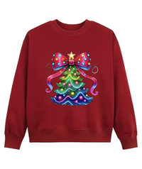 Plus Size Festive Christmas Tree Tee – Women's Black Casual Holiday Outfit for Christmas & New Year's Eve