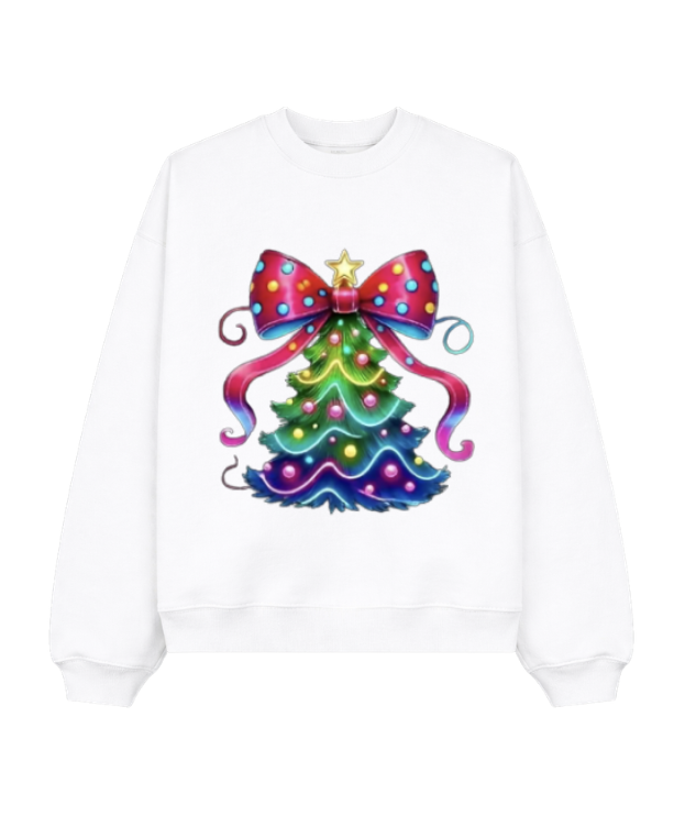 Plus Size Festive Christmas Tree Tee – Women's Black Casual Holiday Outfit for Christmas & New Year's Eve