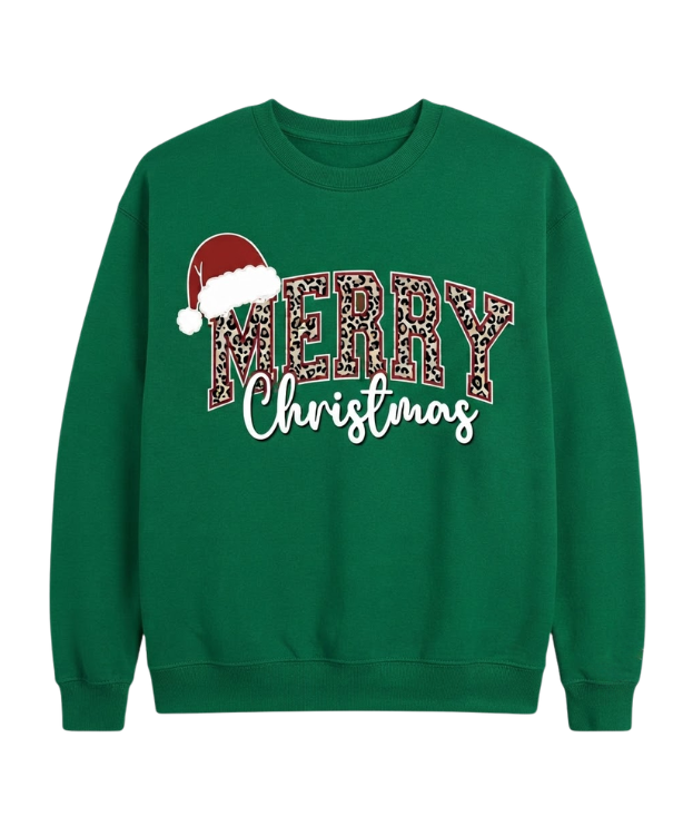 Buffalo Plaid Holiday Sweater – Cute Merry Christmas Crewneck Sweatshirt, Cozy Winter Gift Idea for Women