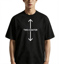 Two-Seater Tee – Funny Heavy Cotton T-Shirt, Witty Humor Shirt for Couples, Matching Gift for Friends & Besties