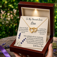 Personalized Name Necklace for Wife Girlfriend - Free Engraving & Gift Box