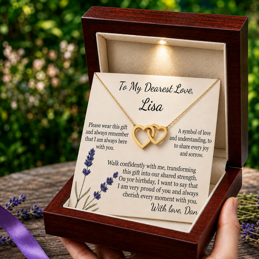 Personalized Name Necklace for Wife Girlfriend - Free Engraving & Gift Box