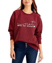 Not Made For Winter Sweatshirt, Funny Cozy Season Holiday Crewneck