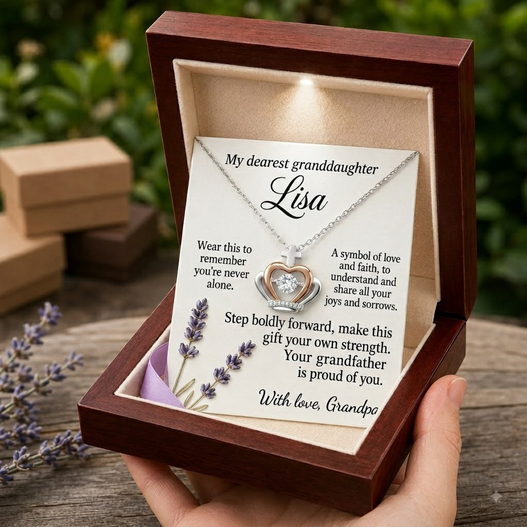 Personalized To My Granddaughter Necklace, Custom Name Jewelry Gift for Granddaughter, Birthday Graduation Gift