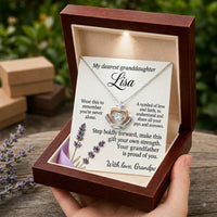 Personalized To My Granddaughter Necklace, Custom Name Jewelry Gift for Granddaughter, Birthday Graduation Gift