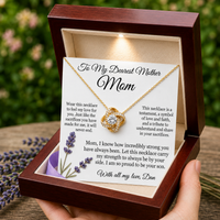 Personalized Love Necklace for MOM, Custom Name Necklace Gift with Message Card, Anniversary Birthday Jewelry Gift for Her