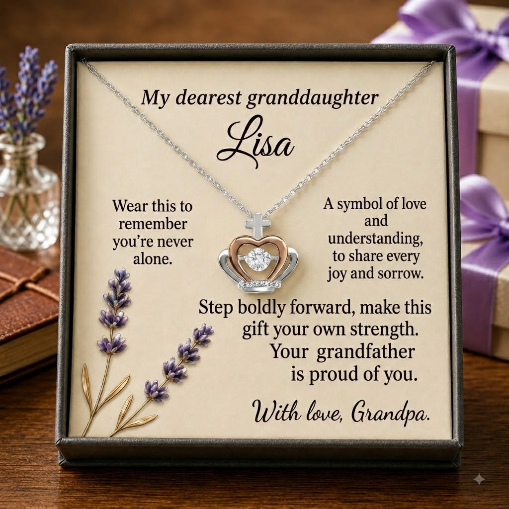 Personalized To My Granddaughter Necklace, Custom Name Jewelry Gift for Granddaughter, Birthday Graduation Gift
